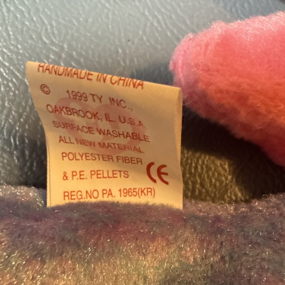 TY Original‎ Beanie Babies Lot Of 4  Peace '96 Flitter '99 One Flitter Is Teenie - Picture 4 of 13
